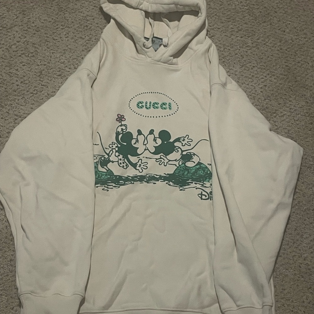 Gucci White and Green Hoodie